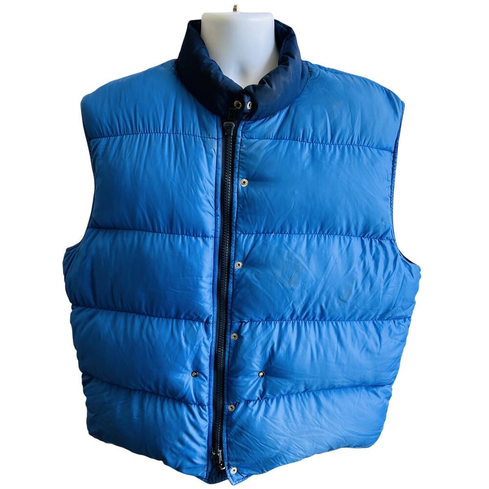 🧥 Earth by Simonoff XXL Blue Puffer Vest Outdoor Retro Layering Cozy Core Warm
